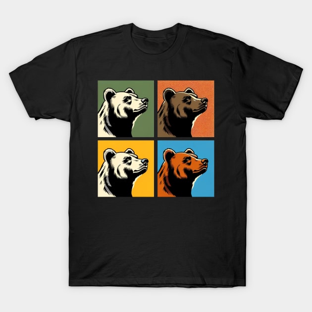 Dynamic Pop Art Bear Print - Transform Your Space with Colorful Energy! T-Shirt by PawPopArt